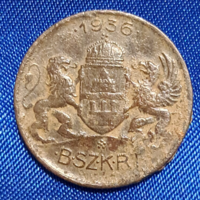 Magyarország BSZKRT Kis szakasz jegy 1936 - Kisszakaszjegy pénz érme eladó (53)