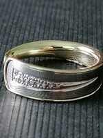 14 karátos arany nyitott briliáns gyűrű