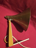 Vintage réz trombita lámpa falikar