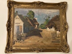 Németh György: Vidéki utcarészlet