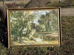 Koncz József szignált festmény