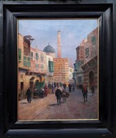KERTÉSZ festmény. orientalista /  Keleti bazár