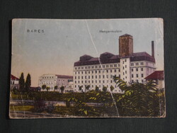 Képeslap,Barcs,Hengermalom látkép,részlet,Vasúti levelezőlap Bp. kiadás ,1910- ,sérült,