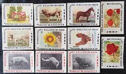 Gy194 / 1967Mezőgazdasági kiállítás gyufacímke 11 db-s teljes sor