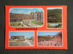 Képeslap,Kazincbarcika,mozaik,művelődési ház,park,strand,szolgáltatóház látkép,részlet ,1979-