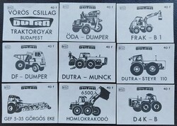 Gy145 / 1969 IDutra gyufacímke 9 db-s teljes sor