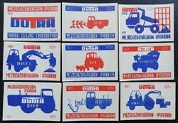Gy143 / 1969 IDutra gyufacímke 9 db-s teljes sor