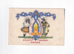 HÚ:125 Antik Húsvéti üdvözlő képeslap "BOZÓ" IRREDENTA Postatiszta 03