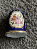 Nagyon szép kobalt kék jelenetes gyűjtői gyűszű.