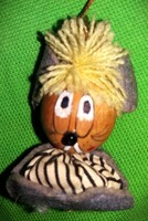 Régi FOKY studió EGÉRMAMA karácsonyfa dísz függelék fa bábú fa figura 7 cm állapot a képek szerint