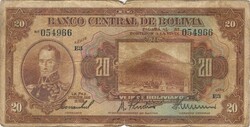 20 boliviano bolivianos 1928 Bolivia I.kiadás