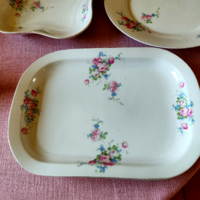 3 db Adolf Persch cseh porcelán tál együtt rózsa mintás