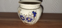 Zsolnay búzavirágos kis kaspó  1064/40/059