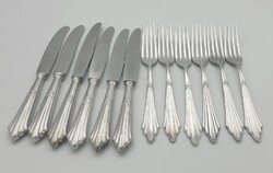 Ezüstözött WMF 6 személyes előtétes, desszertes készlet