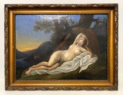Garantáltan eredeti! 1700-as évek antik olaj, vászon festmény szép állapotban! Kiemelkedő kvalitás!
