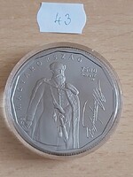 MAGYARORSZÁG 7500 FORINT 2024 Batthyány Lajos CuNi, 8000 db, mm súly: 76,5 g, 52,5 mm 43.