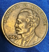 1962. Kuba  20 Centavos Patria O Muerte (986)