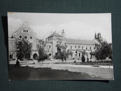 Képeslap,Kiskunhalas,Lenin tér,Filmszínház,Mozi,presszó,szálló látkép,részlet, 1963-