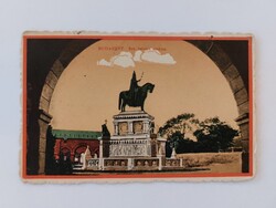 Régi képeslap 1931 Budapest Szent István szobor