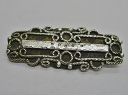 Különleges antik  art deco kézműves ezüst bross