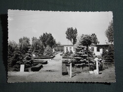 Képeslap,Kiskunhalas,Kórház,park látkép,részlet 1959-