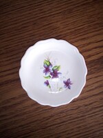 Aquincum porcelán virág mintás gyűrű tartó, tálka. 9,2 cm. Hibátlan. Jelzett