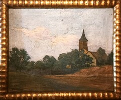 Nagybányai művész, Pravotinszky Lajos (1880-1932) Tájkép! Pozsonyi tavaszi kiállítás 1912. Jelzett