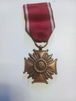 Lengyel népköztársaság bronz érdemkereszt