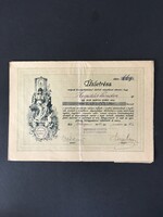 Esztergomi Hangya Fogyasztási és Értékesítő Szövetkezet Üzletrész 1926.