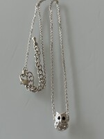 Bagoly medálos filigrán nyaklánc, 50 cm hosszú