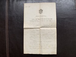 Házassági szerződés 1876-ból, Dr. Grubiczy László királyi közjegyző Székesfehérvár, 50 kraczjáros