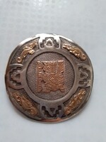 Ritkaság Perui 18 kt. aranyozott ezüst bross, medál jóval ár alatt!!!
