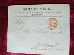 D205251 Levélboríték - Ganz és Táersa Vasöntő és Gépgyár Budapest 1905  - Kőchler István  Budapest