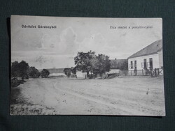 Képeslap,Gárdony,Velencei tó,Utca részlet a postahivatallal, 1913-