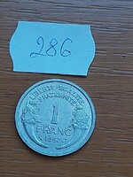 FRANCIAORSZÁG 1 FRANK FRANC 1957 Alumínium  286