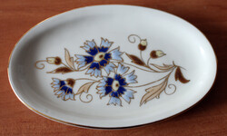Zsolnay porcelán hamutál búzavirágos