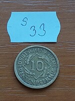 NÉMETORSZÁG 10 REICHSPFENNIG 1924 G  Karlsruhe, Alumínium-Bronz  S33