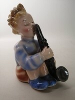 OSZTRÁK ART DECO KERÁMIA  FIGURA - SZAXOFONOS KISFIÚ