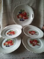 Porcelán gyümölcs mintás készlet