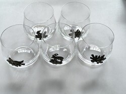 5 db konyakos pohár