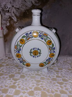 Hollóházi porcelán butykos, kulacs, 22 x 17 cm-es