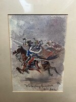 Württembergi huszárok.festmény.