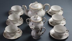 Antik Zsolnay arany tollazott 6 személyes porcelán teáskészlet