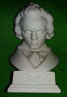 Antik PECSÉTES JELZÉS - Herendi TELJES porcelán MELLSZOBOR büszt BEETHOVEN 20.5 cm a képek szerint