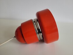 Régi retro Német DDR Aka mennyezeti lámpa mid century fémbúrás csillár