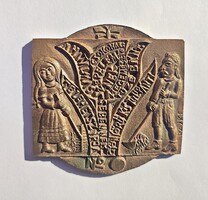 Rajki László (1939-) A magyar nyelvápolás legjobbjának, bronz plakett