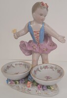 Meissen Figurás Fűszertatró Pár - Lány!