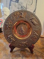 SZENT ISTVÁN BRONZ  EMLÉK TÁNYÉR