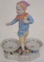 Meissen Figurás Fűszertatró Pár - Fiú!
