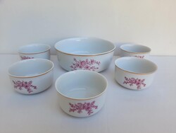 Hollohazi porcelan kompotos keszlet